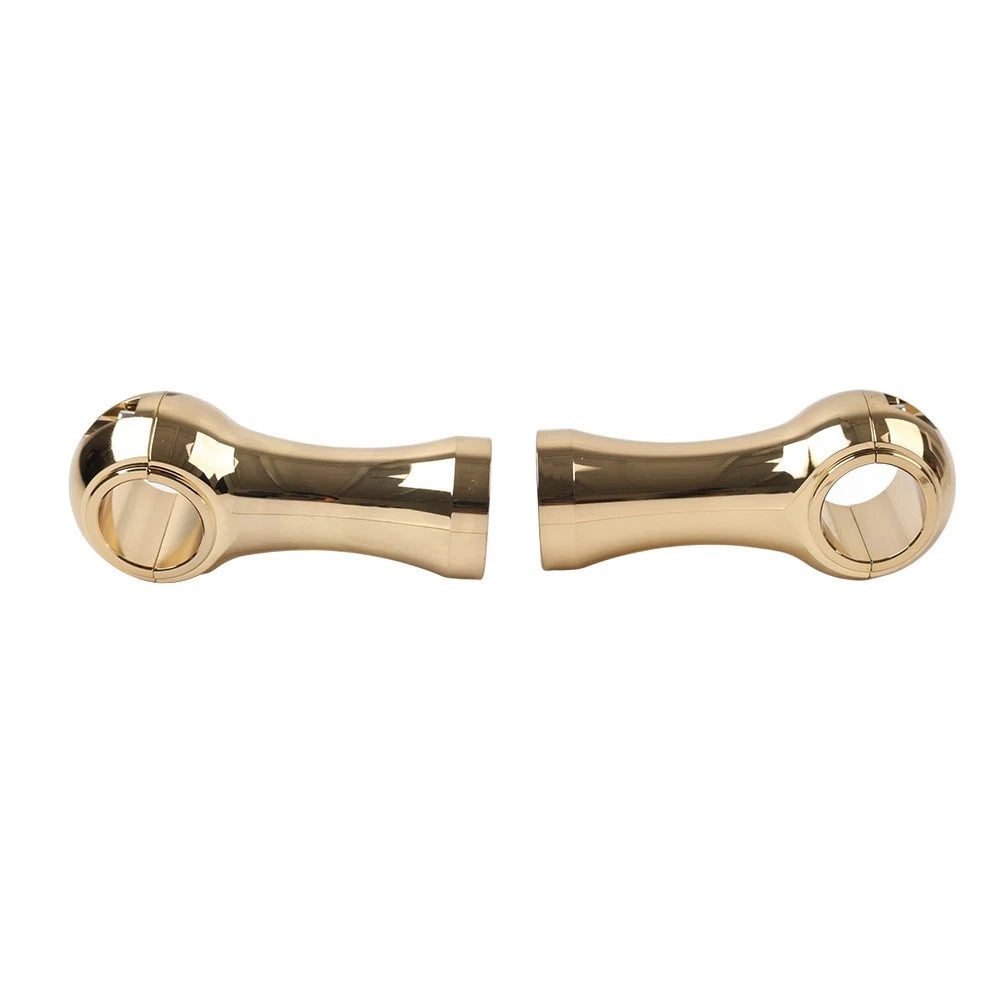 Handlebar Riser Clamp Mount Kit 4" Gold for Harley Dyna Softail