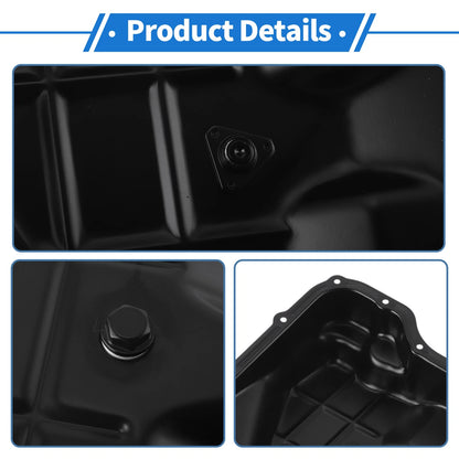 Engine Oil Pan for Jeep Grand Cherokee Aluminum Alloy Black (2010-2013)
