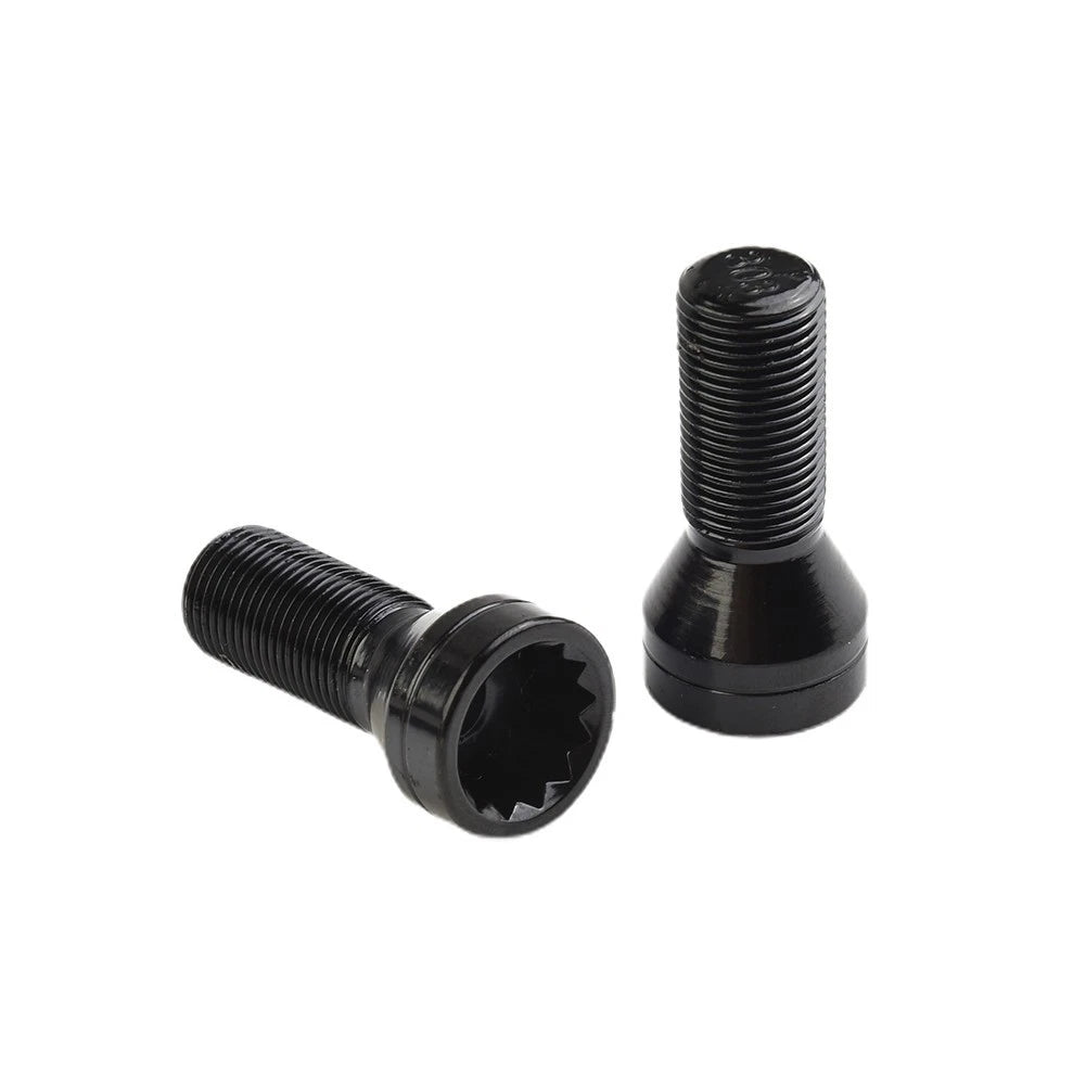 Wheel Locking Bolts 4pc LUG NUTS Silver Stainless Steel