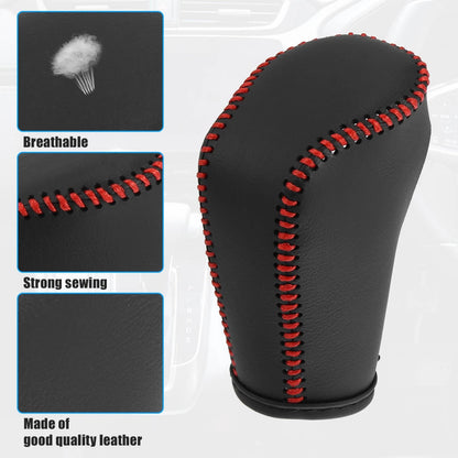 Black Faux Leather Gear Shift Knob Cover for Mazda 3 (2014-2018)