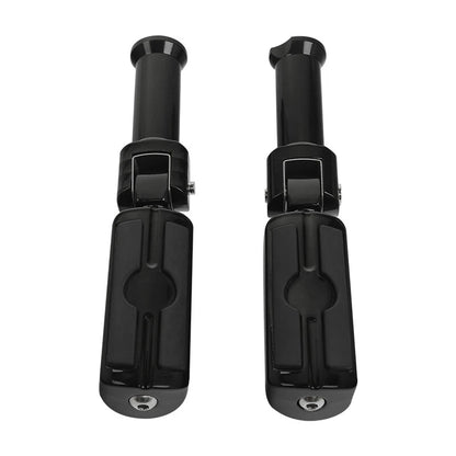 Black Rear Passenger Footpegs for Harley Softail Deluxe (2018-2025)