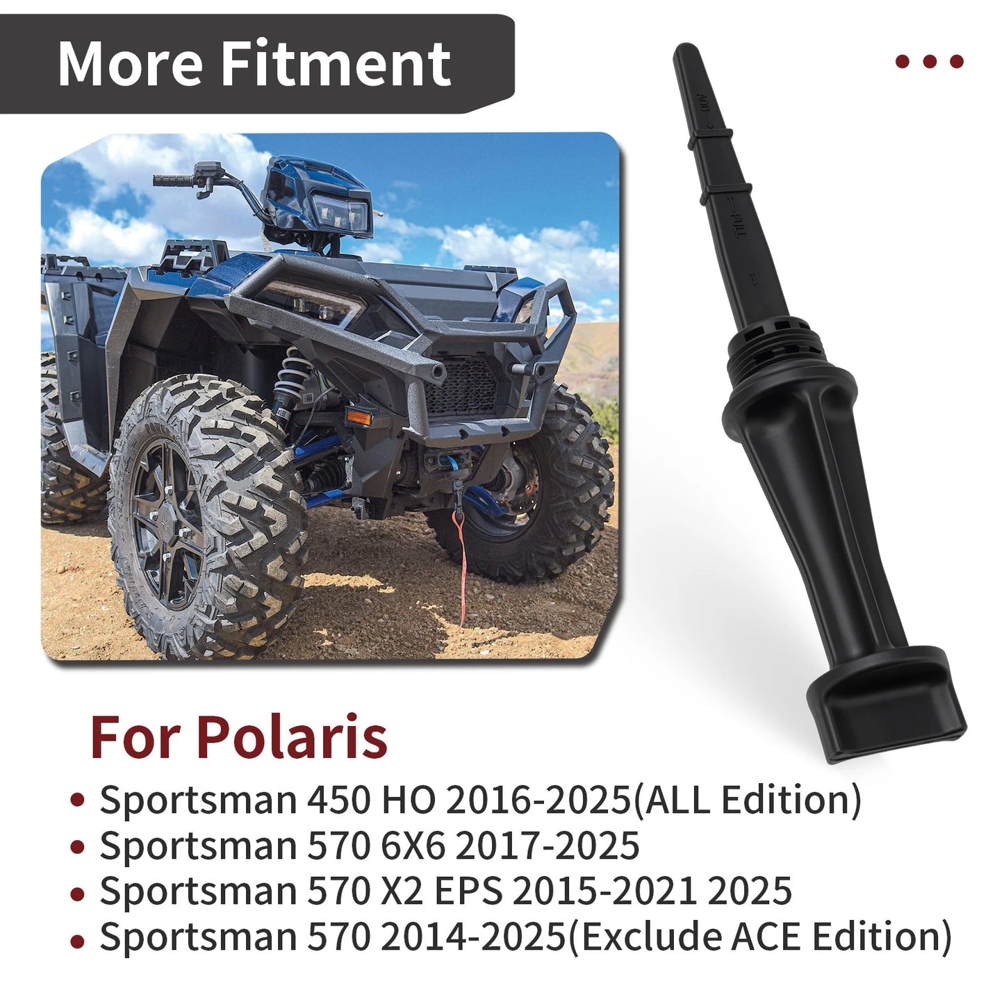 Oil Fill Dipstick for Polaris Sportsman 450 HO (2016–2025)