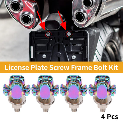 License Plate Screws Cover / 38mm 4Pcs / Universal Motorcycle