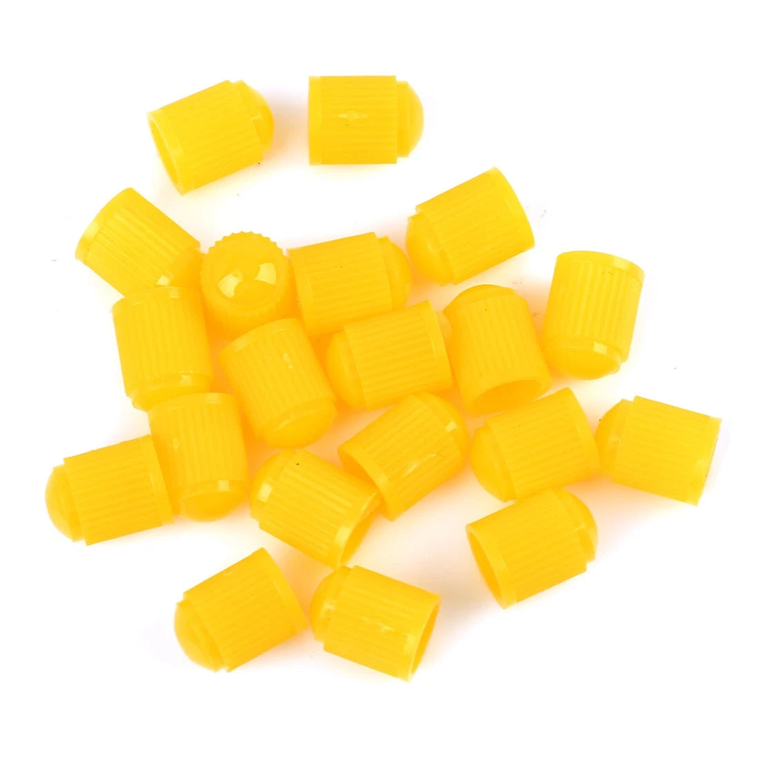 20 x Yellow Plastic Universal Tire Valve Stem Cap Cover for Motorcycle Bike Car
