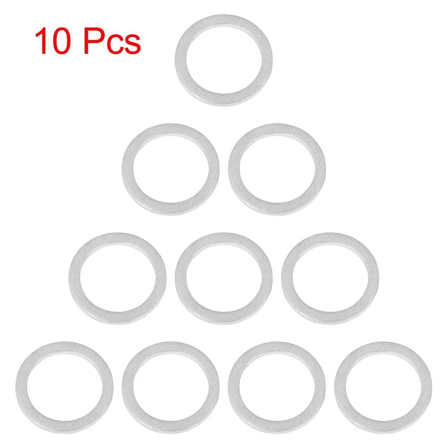 10 x M18 Silver Tone Oil Drain Plug Gaskets for Toyota