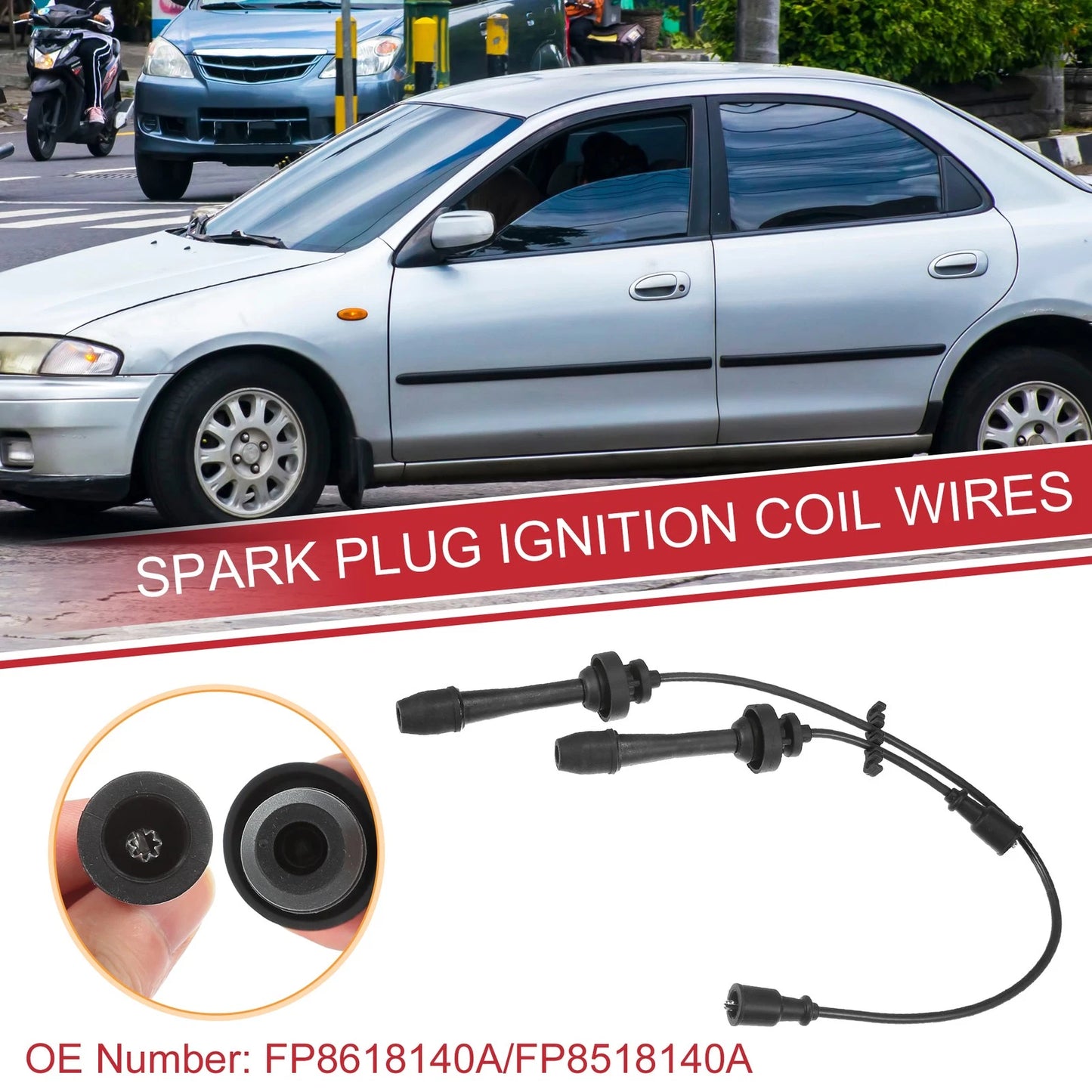Spark Plug Wire Ignition Coil Cables for Mazda L4 2.0L (2001-2003)