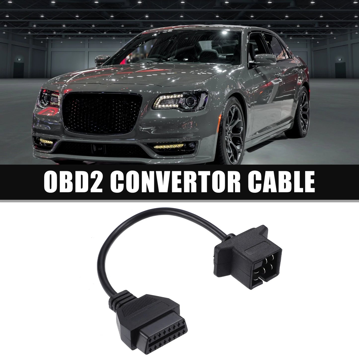 6 Pin to 16 Pin OBD2 Diagnostic Scanner Adapter Cable for Jeep (1996-2006)