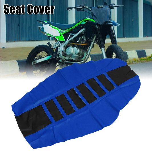 Soft Seat Cover Anti Slip Blue Black for Universal Dirt Bike Motorcycle