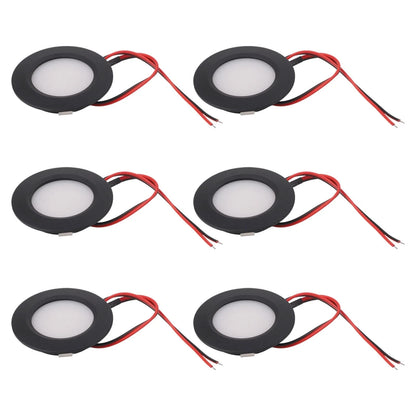 6 Warm White LED Recessed Lights for Boat 12V 3W Energy Saving Design