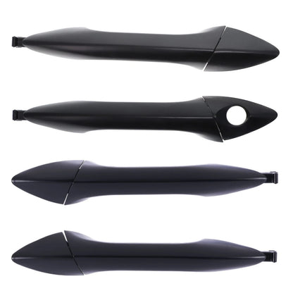 Outer Door Handle Set of 4 for Hyundai Elantra MD (2011-2020) Black Front Rear