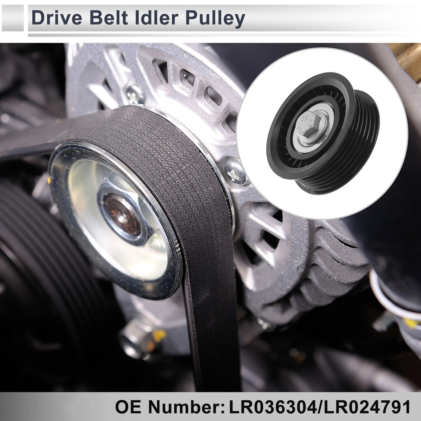 Drive Belt Idler Pulley for Land Rover Range Rover (2012-Now) 1 Pc