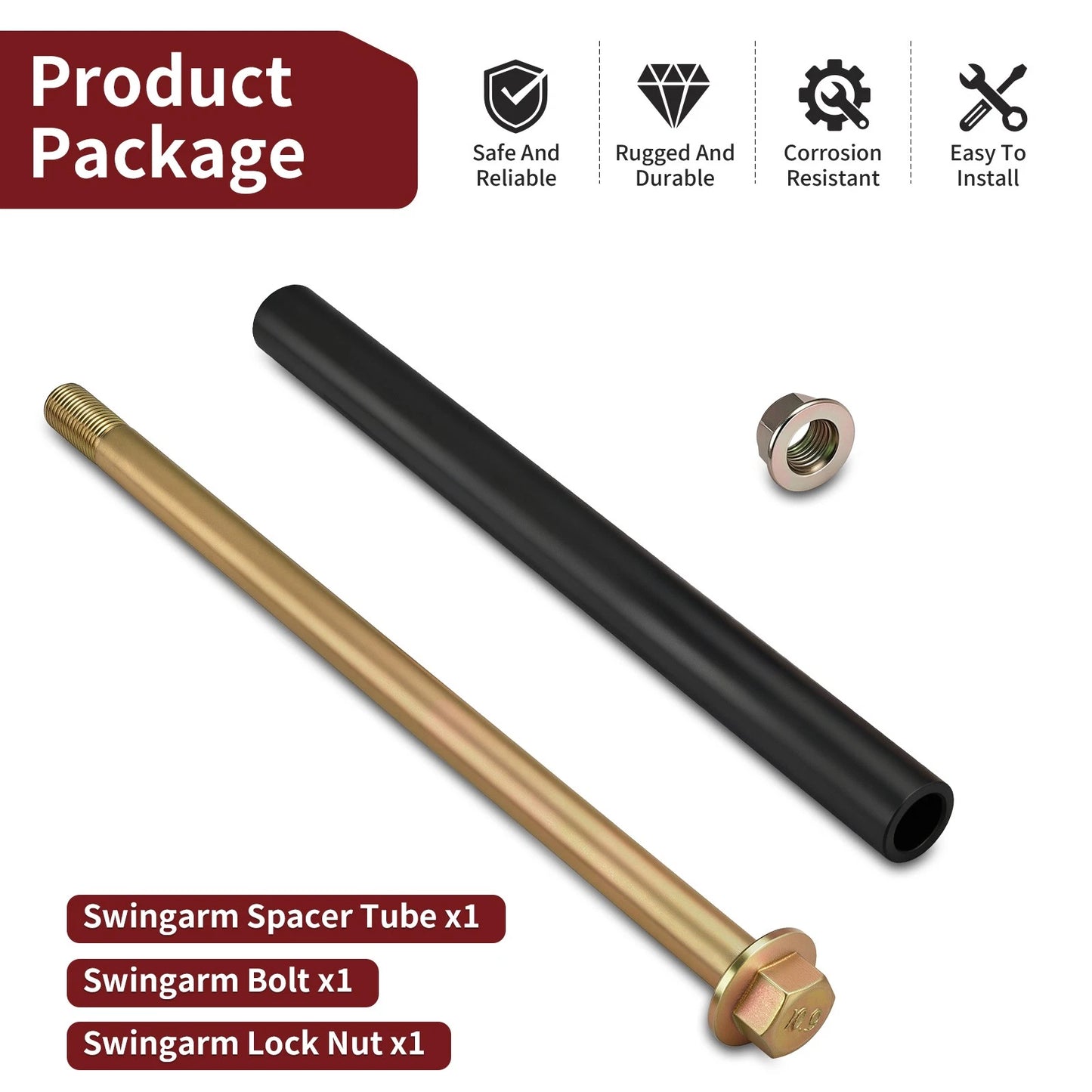 Swingarm Spacer Tube & Bolt for Polaris Sportsman Outlaw 90/110 2007-2025