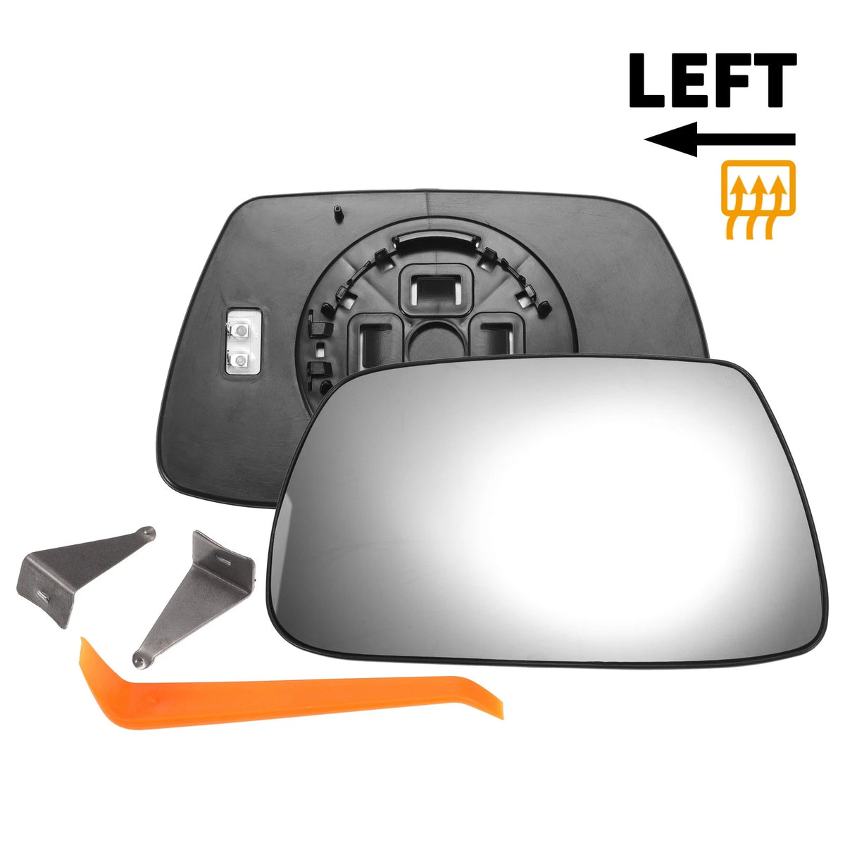 Left Side White Heated Mirror Glass for Jeep Grand Cherokee (2005-2010)