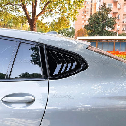 Gloss Black Rear Window Louver Vent Cover for BMW X4 G02 (2018–2024)