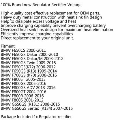 Regulator Rectifier for BMW F650CS (2000-2011), F700GS, F800GS (2008-2012)