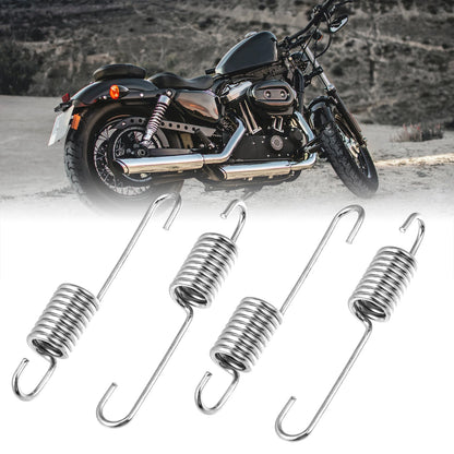 4 x 8.5cm Silver Tone Motorcycle Brake Pedal Return Spring for Honda
