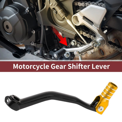Folding Shifter Lever for Yamaha YZ125 05-20 Black and Gold Tone (2005–2020)