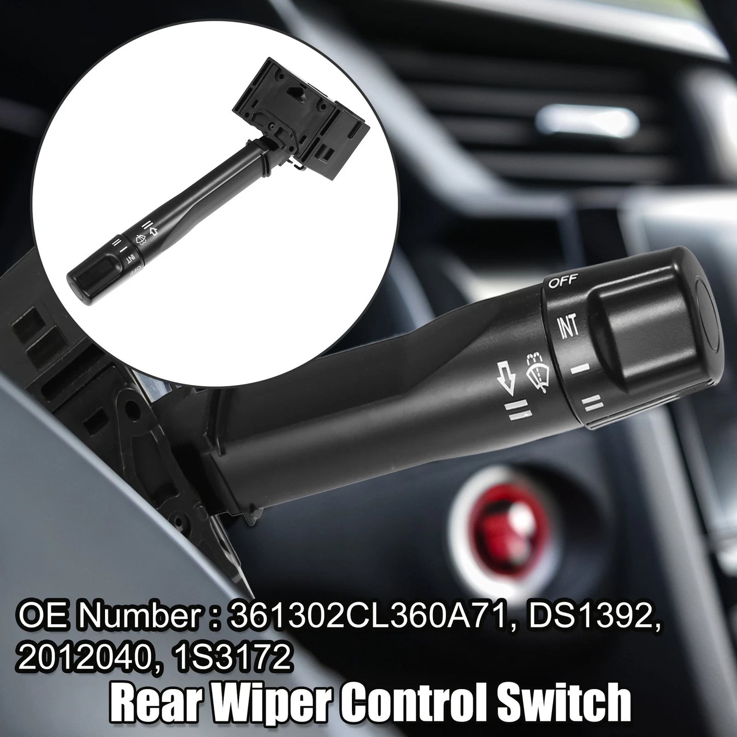 Car Front Side Fog Light Rear Wiper Control Switch for Honda Civic (1997-2000)