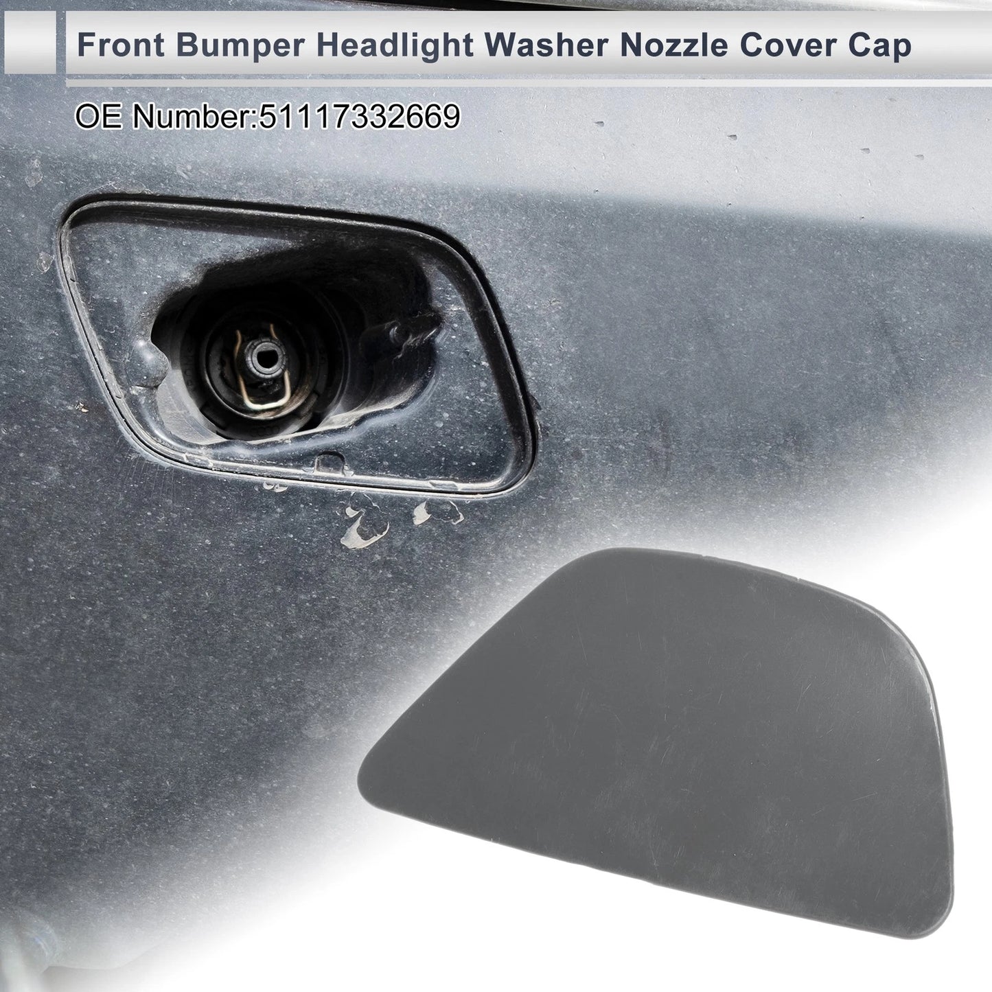 Bumper Headlight Washer Nozzle Cover for BMW 535i (Unpainted)