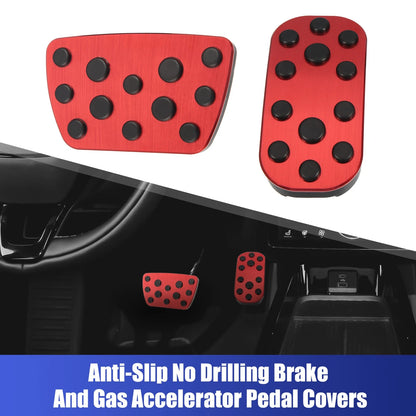 1 x Set Brake Pedal Pad Cover Anti-Slip Footrest Kit for Toyota Alphard