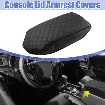Black Center Console Armrest Cover Pad for Toyota 4Runner (2010-2022)