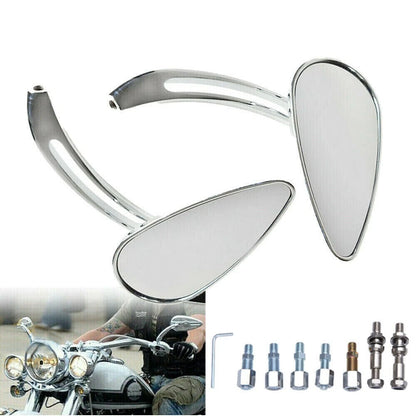 Chrome Skull Rear View Mirrors for Harley V Rod Night Rod Sportster