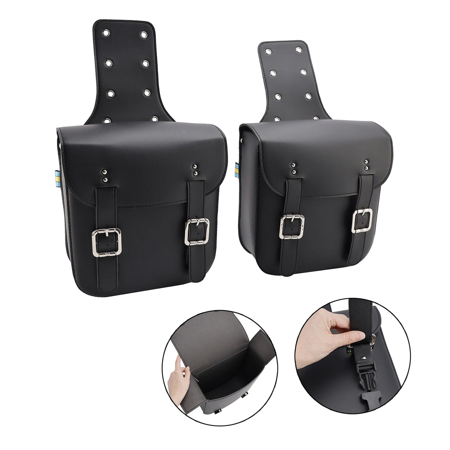 18L Universal Black Side Bag for Motorcycles