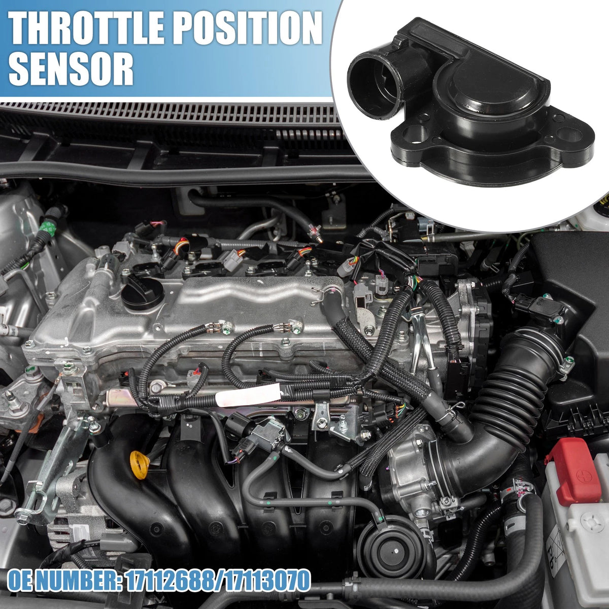 Throttle Position Sensor for GMC P3500 Base 7.4L V8 Gas (1994-1997) Black