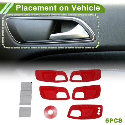 Interior Door Handle Bowl Cover Trim ABS 5Pcs for Dodge Charger (2011 - 2021)