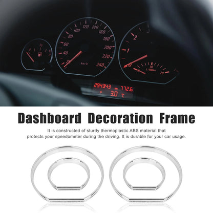 Chrome Speedometer Gauge Dial Rings Trim Kit for BMW E46 M3 (2001-2006)