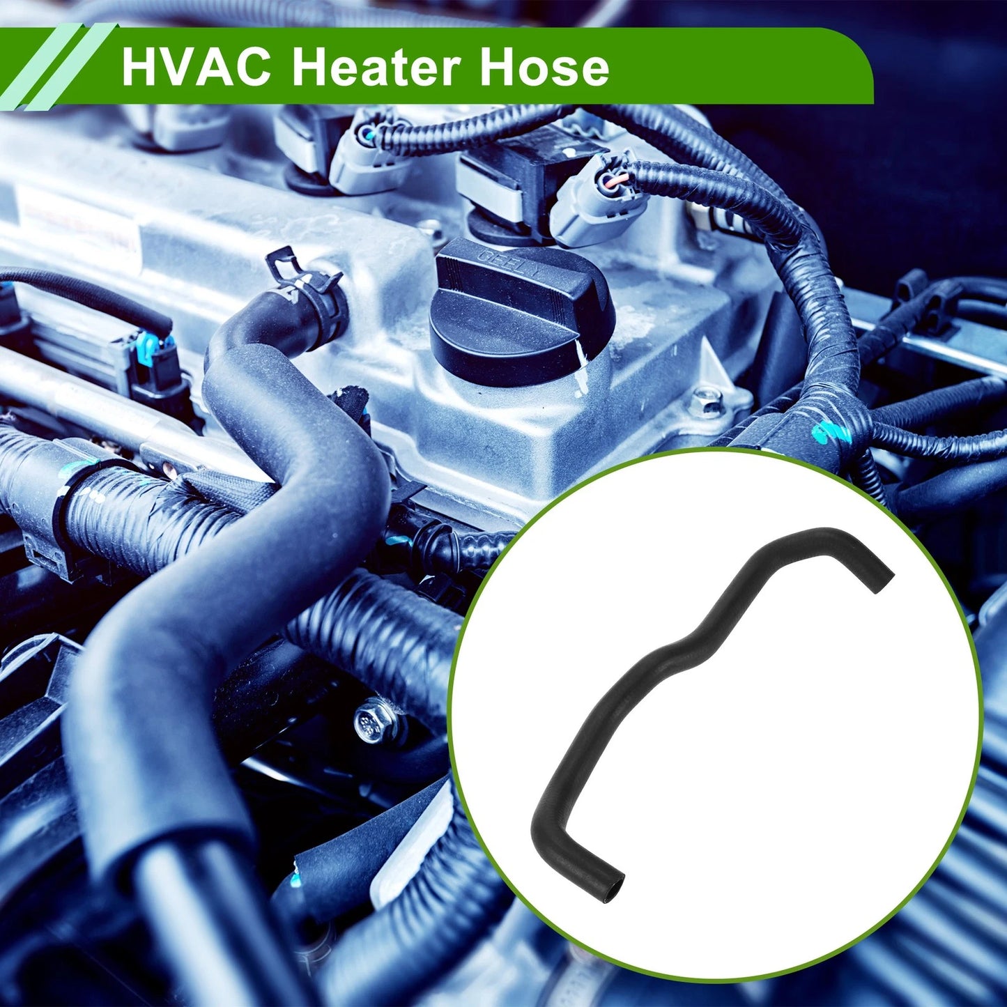 Heater Hose for Toyota Camry 3.0L (1992-1993) Rubber Black 1 Pc