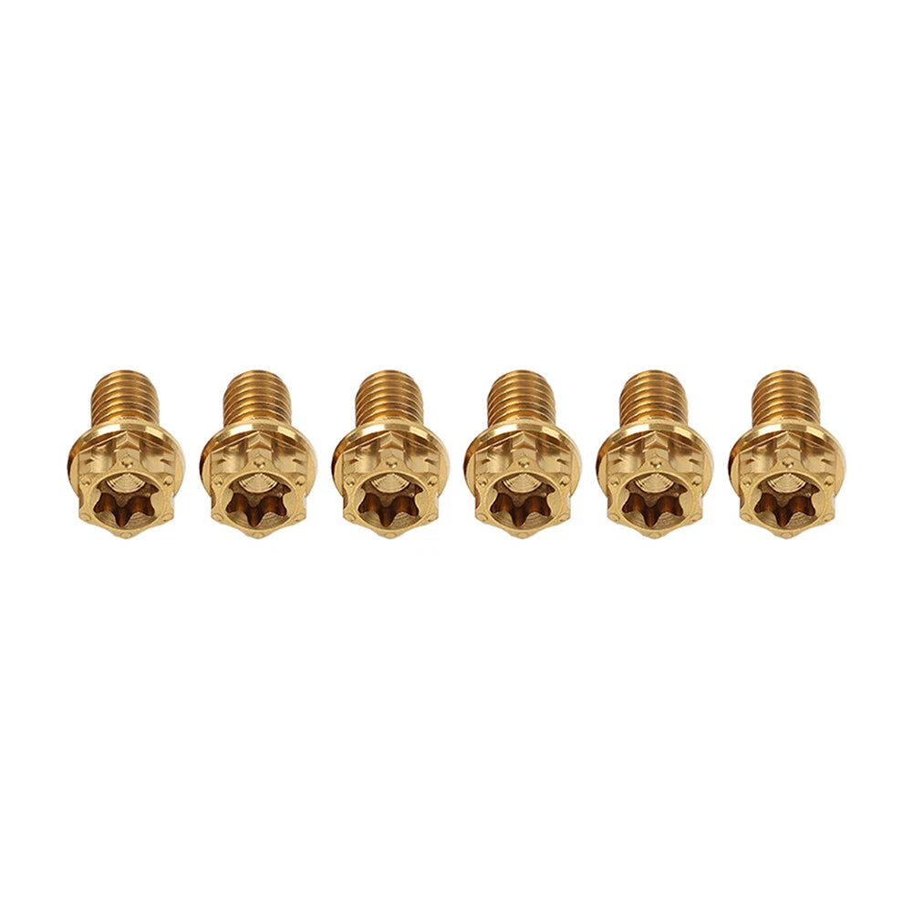 6pcs M8x30mm Titanium Torx Head Flange Bolts for Motorcycle Bike