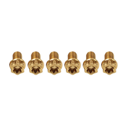 6pcs M8x30mm Titanium Torx Head Flange Bolts for Motorcycle Bike