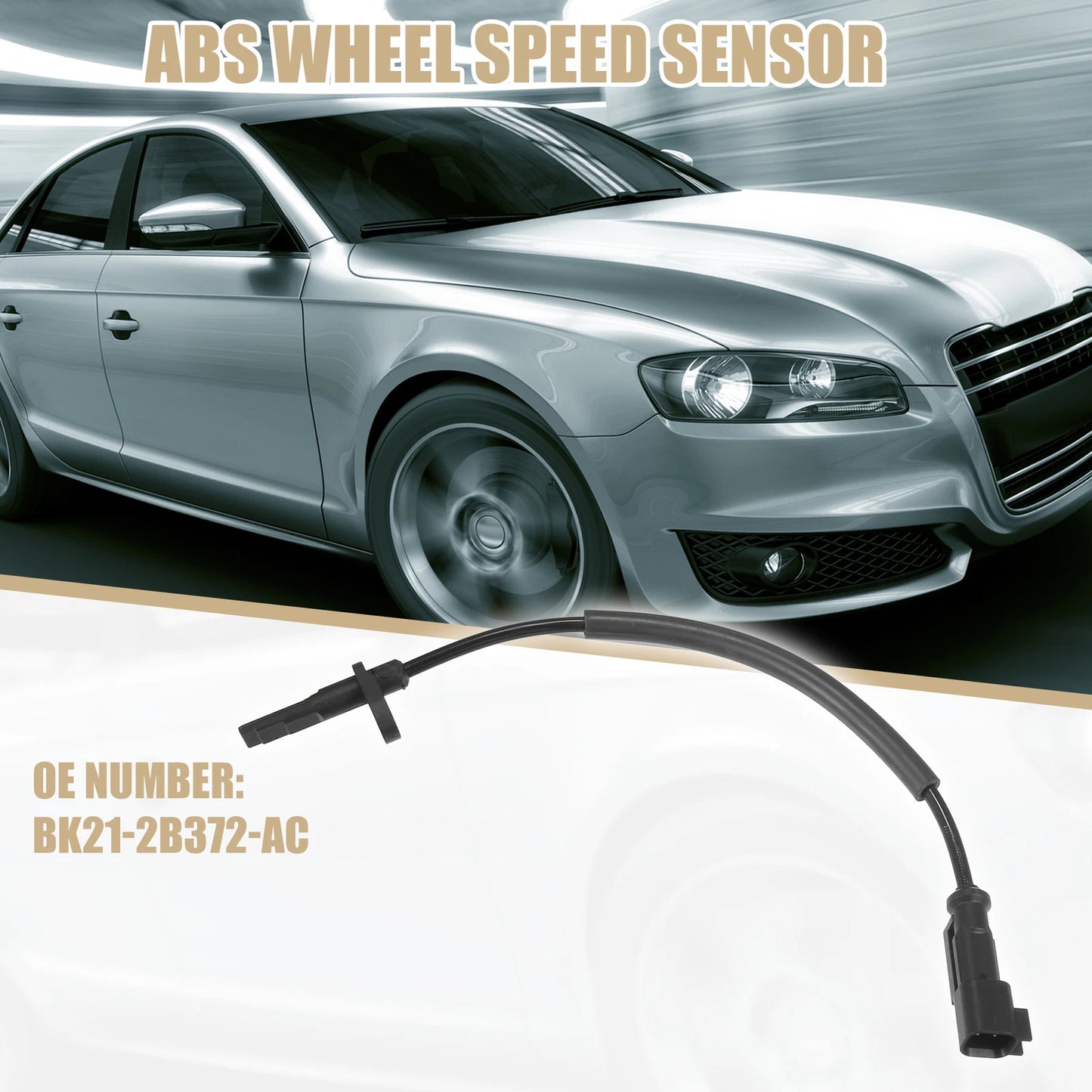 ABS Wheel Speed Sensor Front Left/Right for Ford (BK21-2B372-AC)