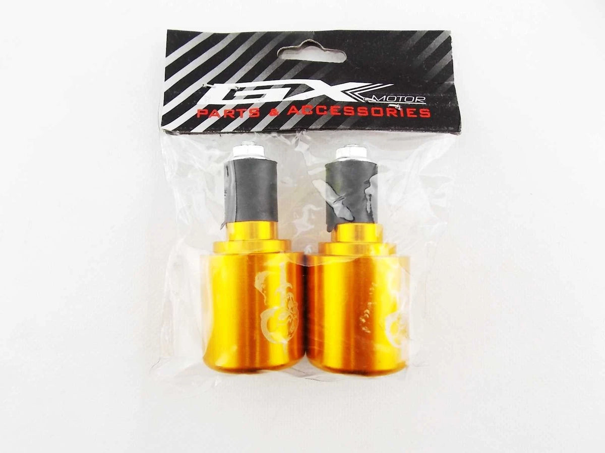 GXMOTOR 22mm 7/8" Gold CNC Billet Alloy Handlebar Weight Slider Set