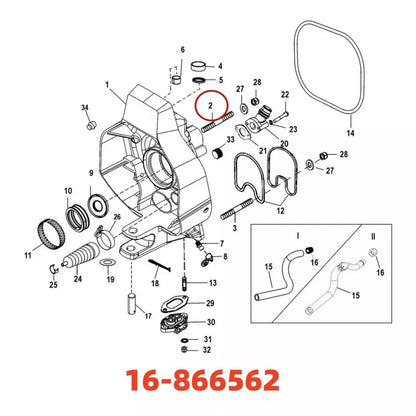 4 Pcs Gimbal Housing Studs for Mercury Mercruiser (16-866562, 16-56296)