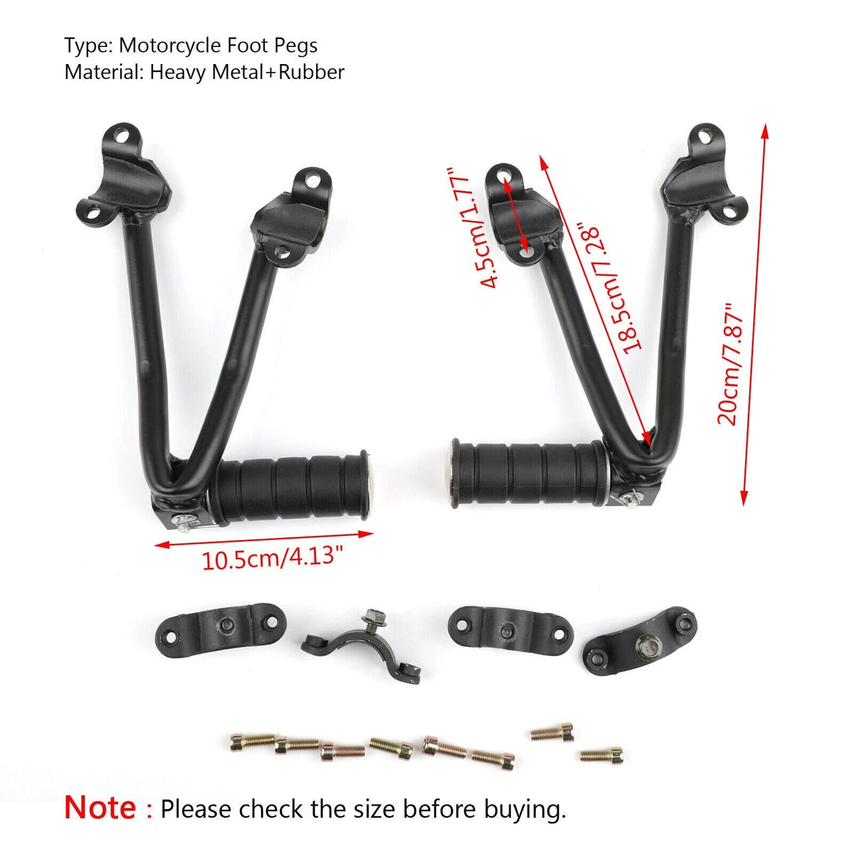Rear Passenger Foot Peg Bracket for Kawasaki Vulcan 650 VN650 (2015-2023)