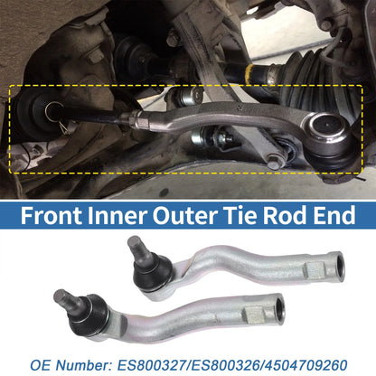 2 x Front Outer Tie Rod End Links for Toyota Tundra