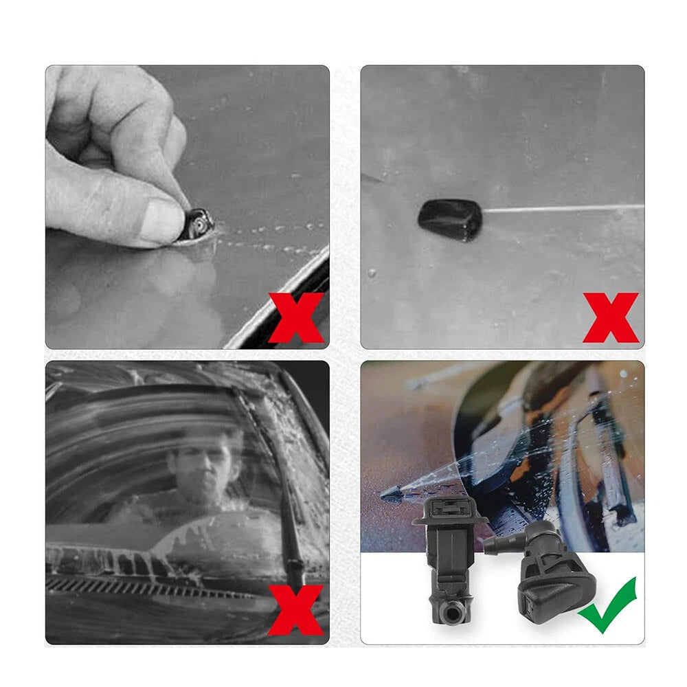 Front Windshield Wiper Washer Nozzle Spray Set for Jeep Wrangler JK (2007-2018)