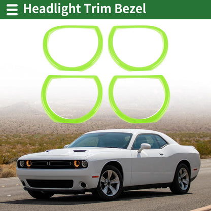 4 x Headlight Trim Bezel for Dodge Challenger (2015-2023)