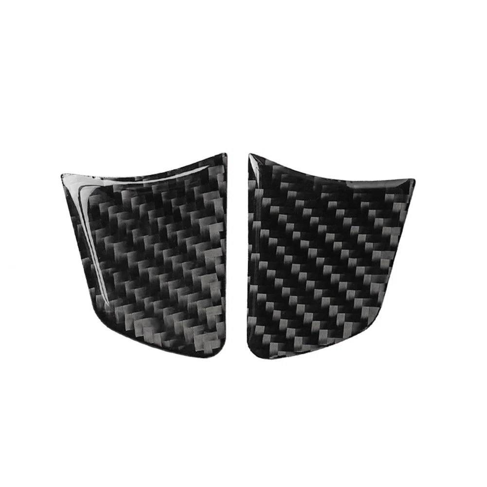 Carbon Fiber Black Steering Wheel Panel Cover Trim for Audi A6 A7 (2012-2018)