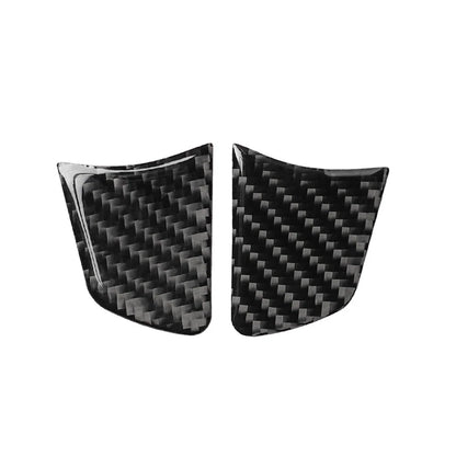 Carbon Fiber Black Steering Wheel Panel Cover Trim for Audi A6 A7 (2012-2018)