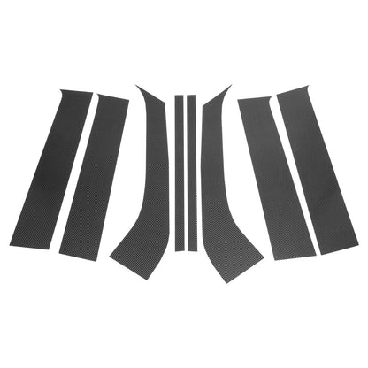 8 Pcs Door Pillar Window Trim for Ford Everest (2023-2024) Carbon Fiber Black