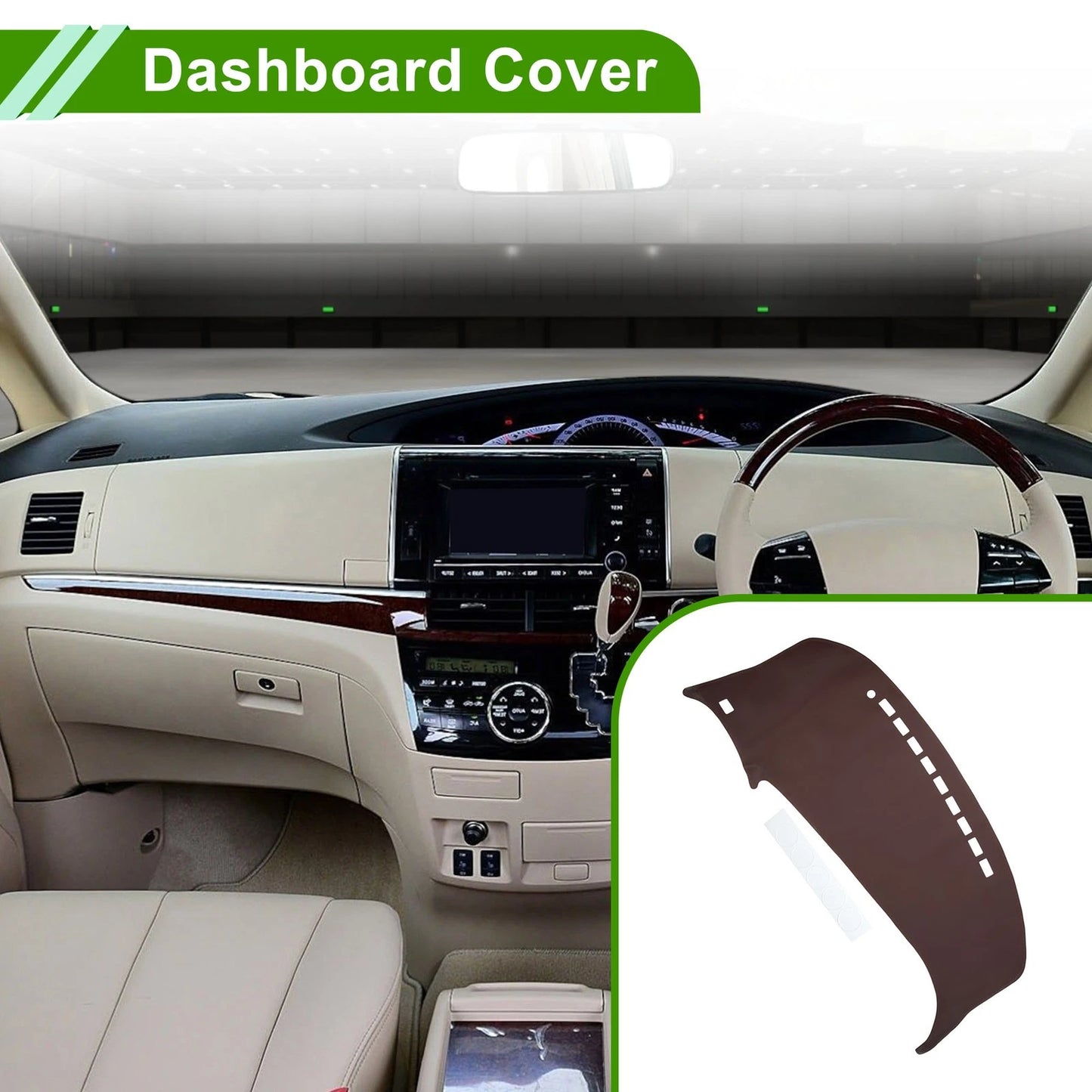 Dashboard Cover for Toyota Previa 50 Dash Mat Carpet Brown