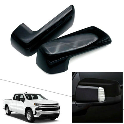 Gloss Black Mirror Cap Cover Trim for 2019-2023 Chevy Silverado 1500