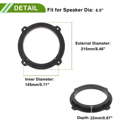 6.5" Speaker Spacer Adapter for Kia Soul (2010-2023) - 2 Pcs