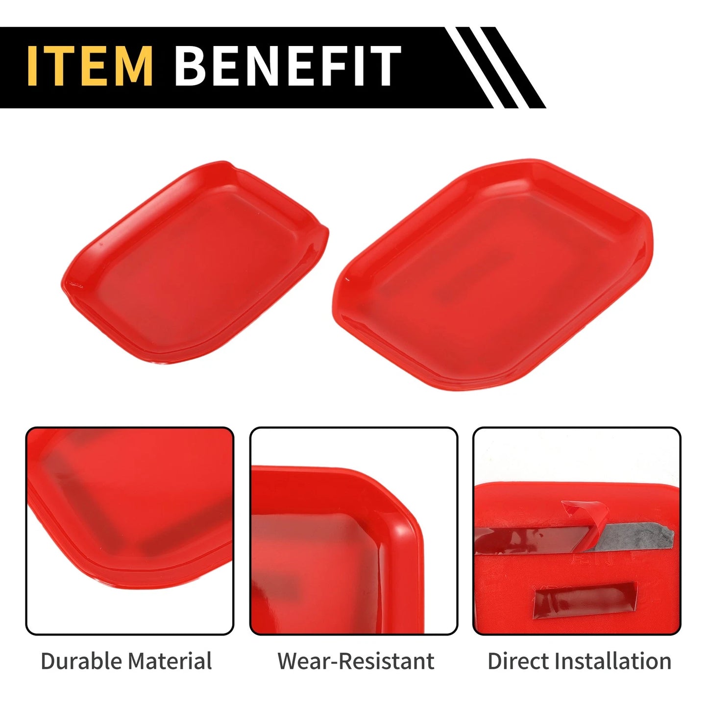 Red Exterior Door Handle Bowl Cover Trims for Jeep Gladiator (2020-2024)