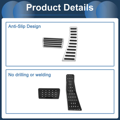 Foot Accelerator Pedal Covers for Honda Civic (2006-2009) Silver Tone