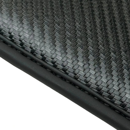Black Floor Mats for Audi A4 Allroad Quattro (2020-2024) with Carbon - 2 x