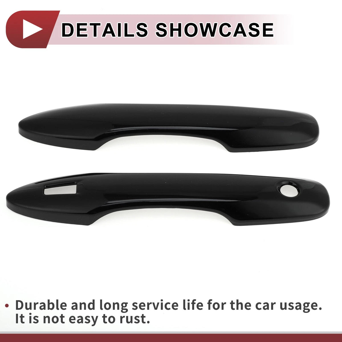 4 x Car Door Handle Covers for Toyota Camry (2018-2024) Gloss Black ABS